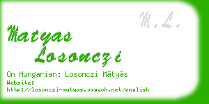 matyas losonczi business card